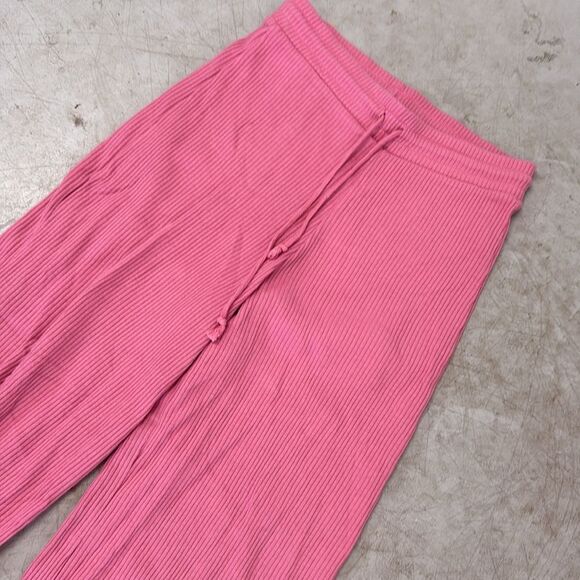 Pink Ribbed Lounge Pants - Size Large - Drawstring - Never Worn - Picture 2 of 4